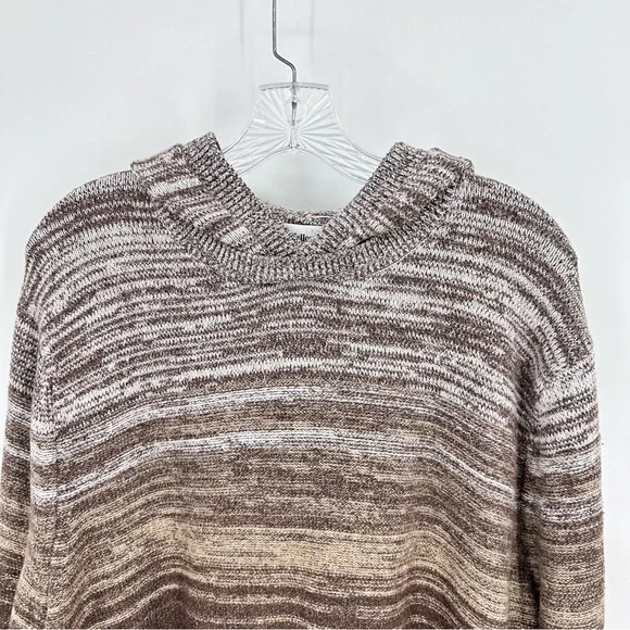 Goodfellow Ribbed Hem Hooded Pullover Sweater Brown Size L - Picture 3 of 7
